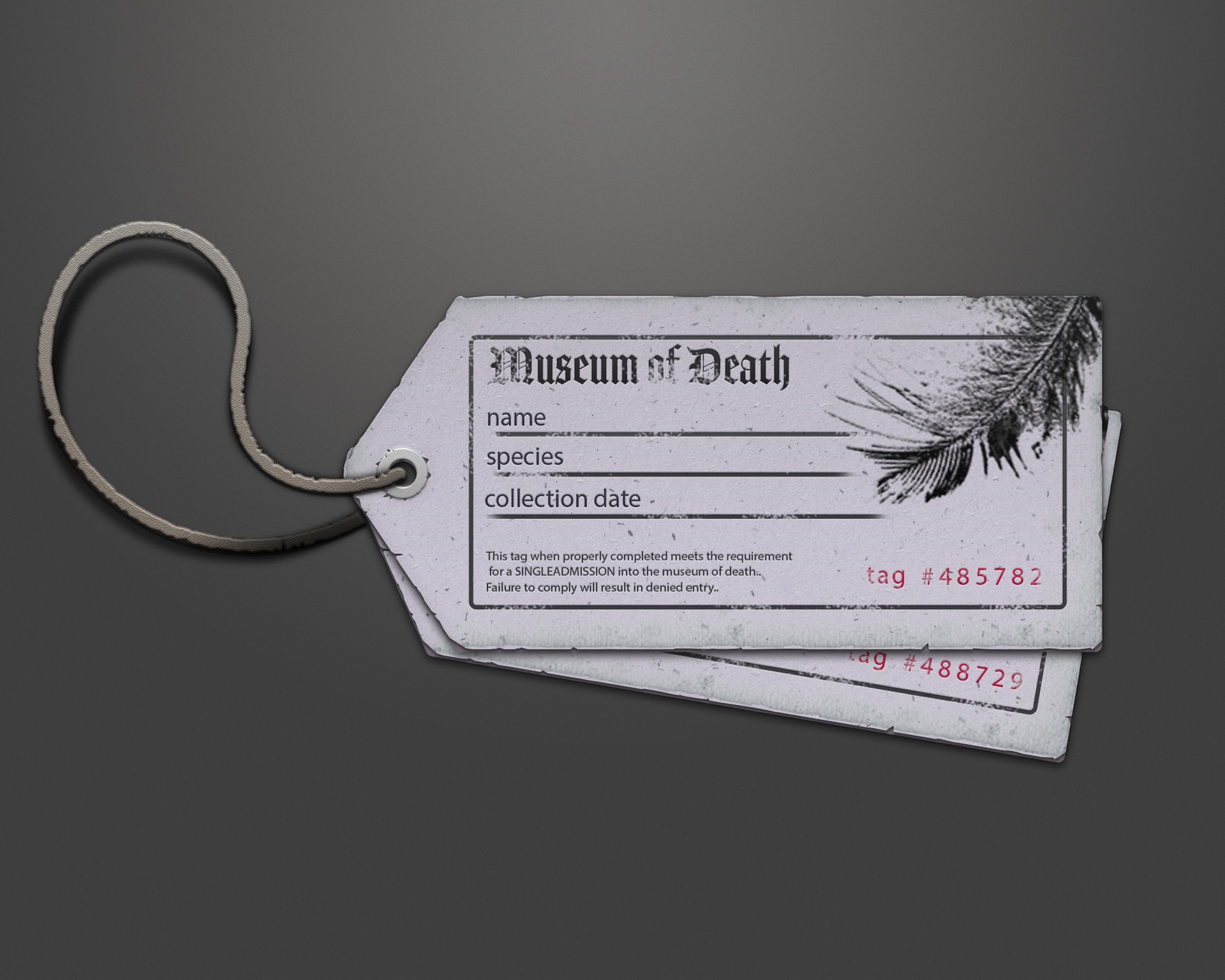 Museum of Death ticket design